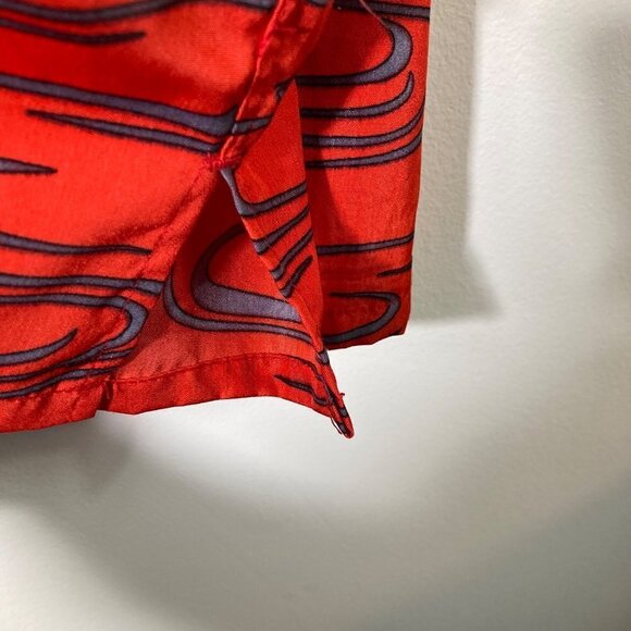 Mens Pacific Cliff SS Button Shirt Hawaiian Surfer Woodie Red XL Polyester - Picture 6 of 7